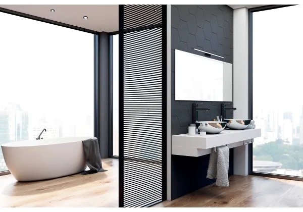 Kanlux 34933 - Illuminazione a LED per specchi da bagno ASTIM LED / 12W / 230V IP44 nero