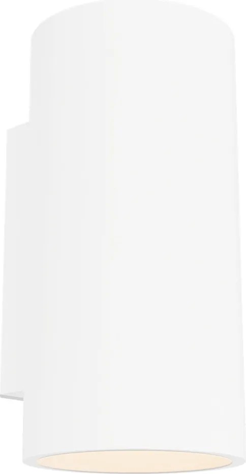 Applique da Parete 2xGU10 Cilindrica Ø120mm in Gesso Pitturabile