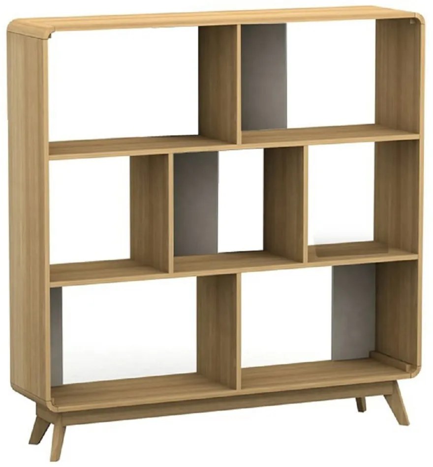 Libreria effetto rovere 122x126 cm Caitlin - Støraa