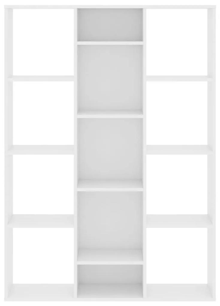 Libreria/divisorio bianco 100x24x140 cm in legno multistrato