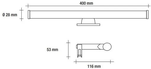 KALEA Lampada da specchio 6W 3000K