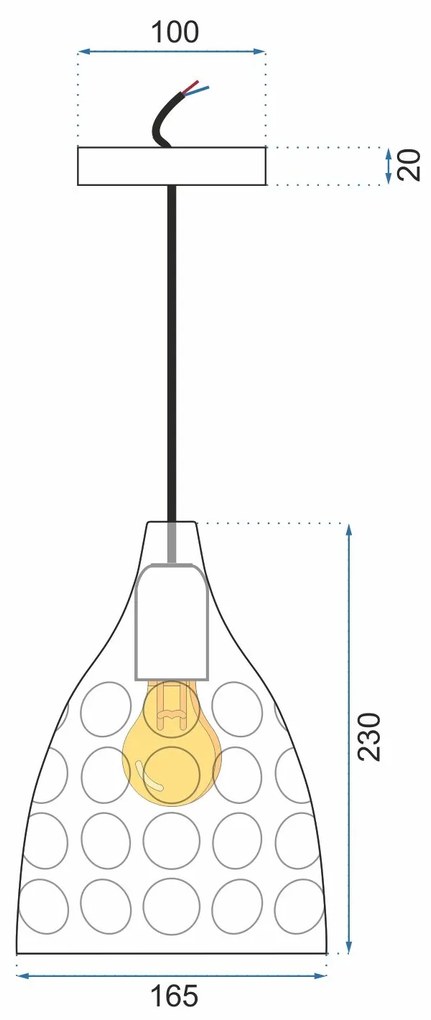 Lampada pensile rispecchiata Silver APP278-1CP