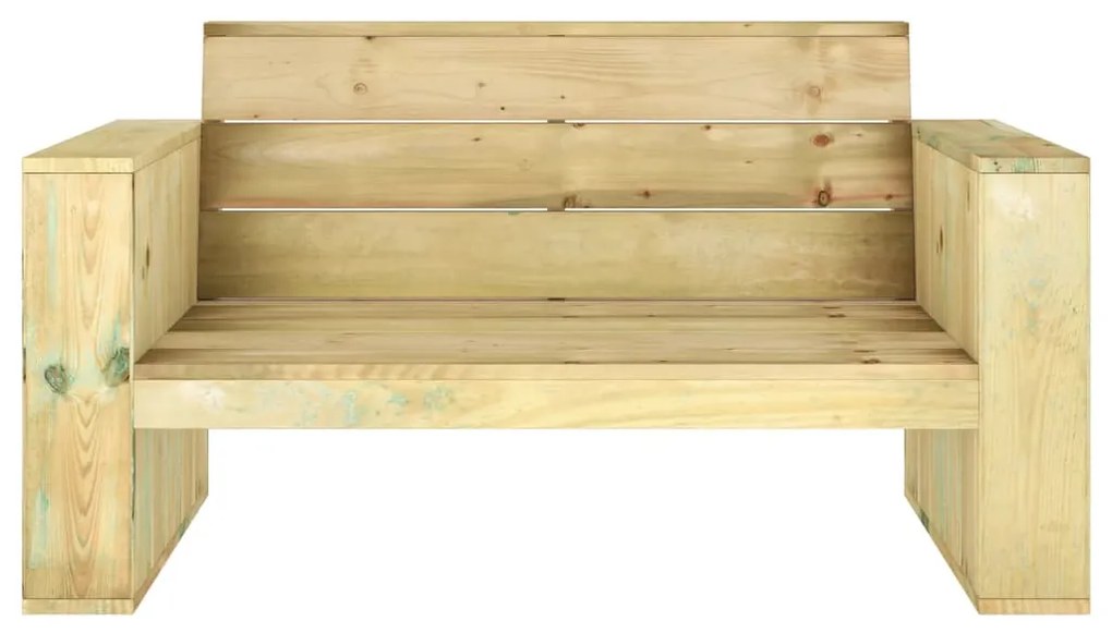 Set salotto da giardino 3 pz legno massello di pino impregnato