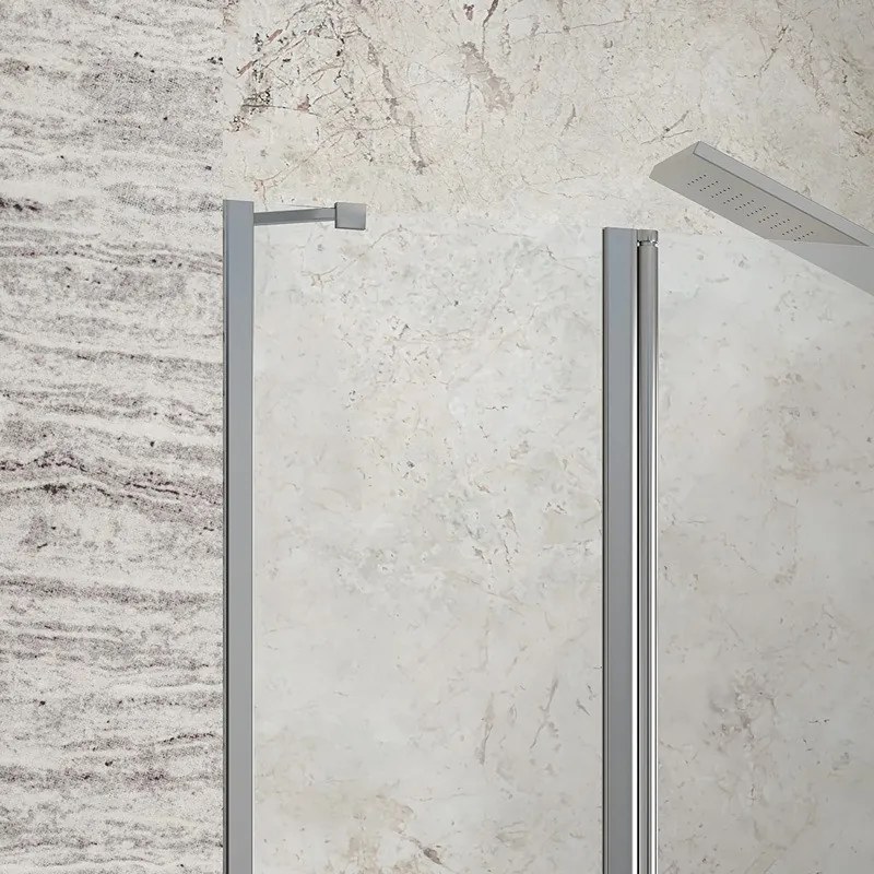Kamalu - Porta per doccia battente con lato fisso 90.5-95.5 cm | KPX4000C