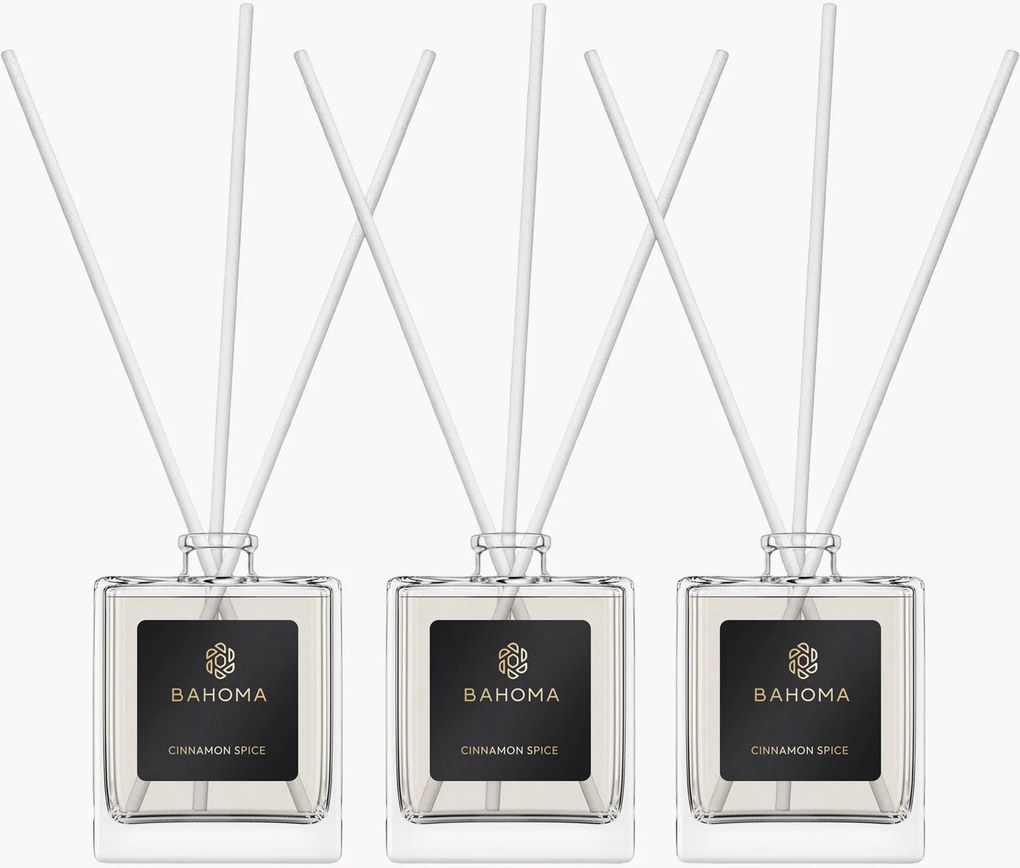Set di 3 diffusori per ambienti Cinnamon Spice (mandarino, scorza d'arancia)