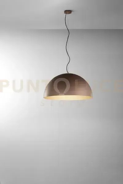 Steel sospensione in metallo grigio metallizzato e oro opaco 1 luce...