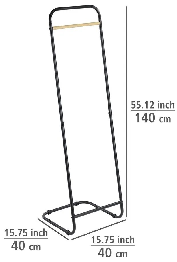Appendiabiti in metallo nero Surya - Wenko