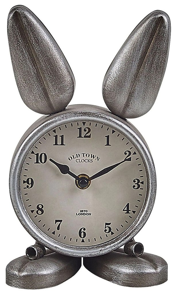 Orologio da scrivania metallo argento 24 cm THUSIS Beliani
