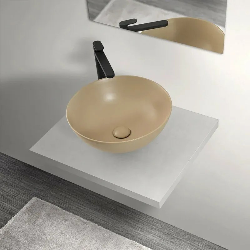 Mensola porta lavabo grigio nuvola per lavabi da appoggio da 60 cm serie Master