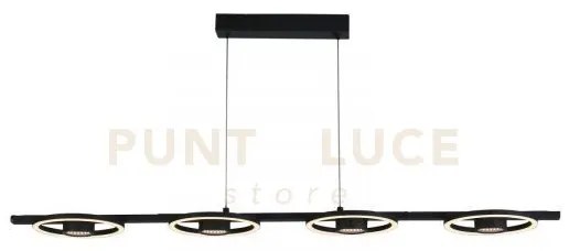 Lampada a sospensione a led space 4lt, metallo nero