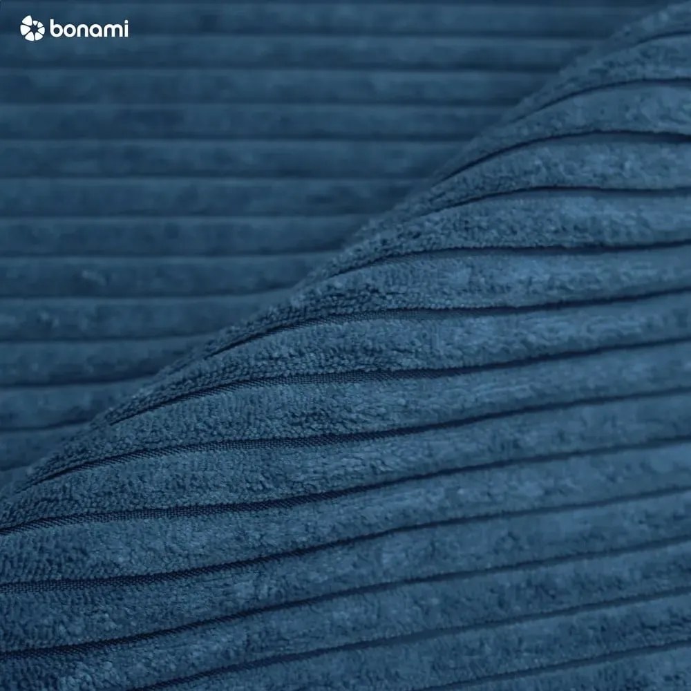 Poggiapiedi blu con rivestimento in velluto a coste Tori – Bonami Selection