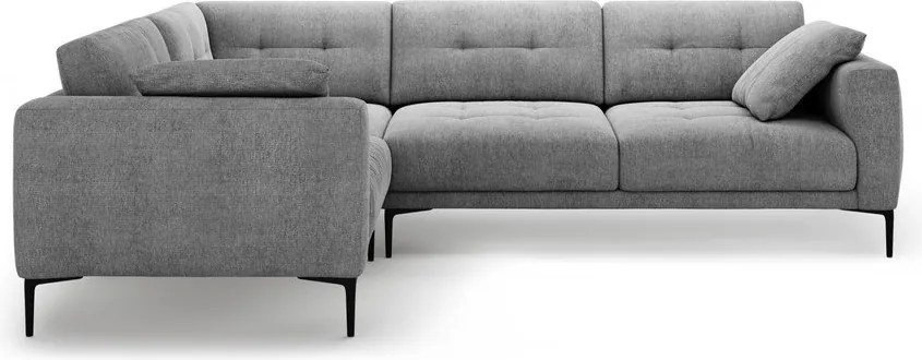 Divano angolare grigio (con penisola a sinistra/a L) Bemy – Micadoni