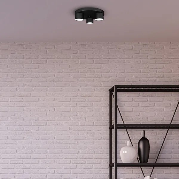 Plafoniera DIXIE 3xGX53/11W/230V nera