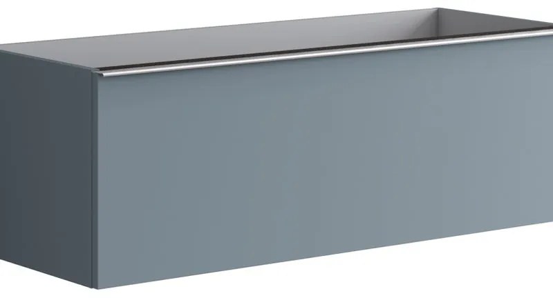 Mobile da bagno sotto lavabo Pixel plain indaco laccato opaco L 120 x H 40 x P 45.5 cm 1 cassetto, lavabo non incluso