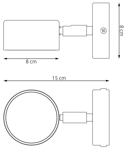 Applique SORA 1xGX53/12W/230V nero