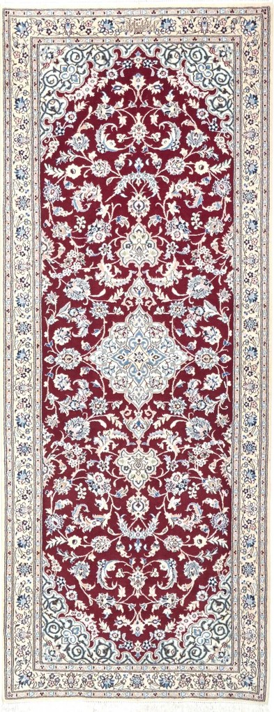 Nain Tappeto persiano 80 x 210 Rosso (Iran) Annodato A Mano