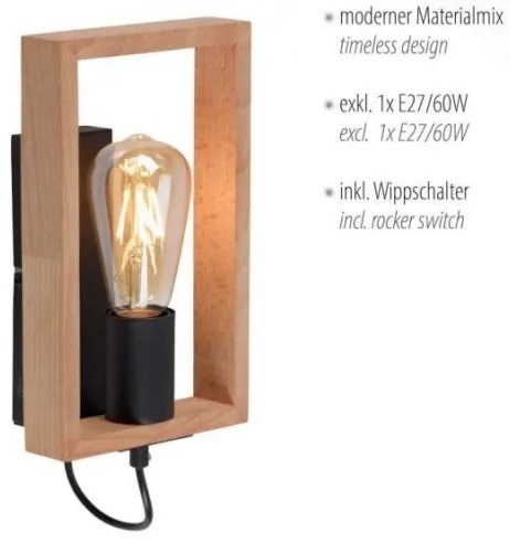 Leuchten Direkt 15654-18 - Applique FRANKY 1xE27/60W/230V