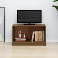 Mobile Porta TV Marrone Miele 70x33x42 cm in Legno di Pino