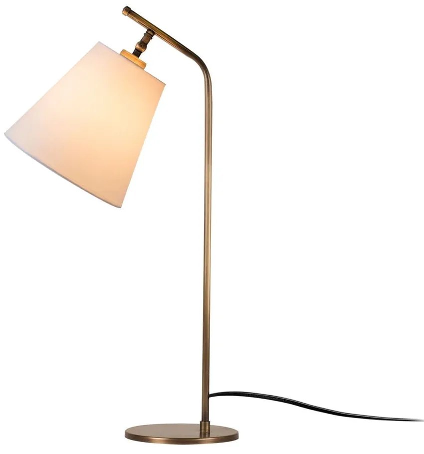 Lampada da tavolo in bianco e bronzo (altezza 67 cm) Salihini - Opviq lights