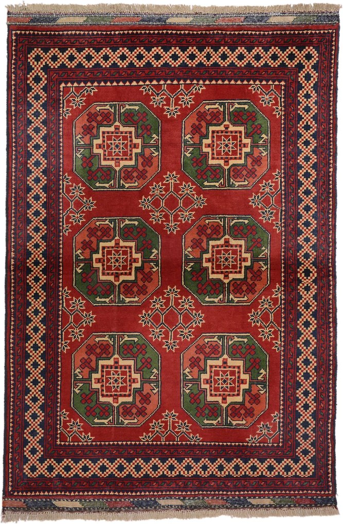 Turkmen Tappeto orientale 100 x 150 (Pakistan) Annodato A Mano