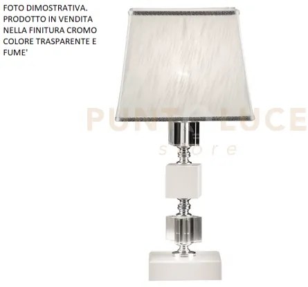 Lume/p livia lume 1 luce fume'- trasparente e cromo attacco e14 par...