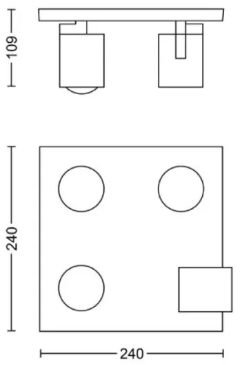 Philips 53094/31/12 - Faretto RUNNER 4xGU10/20W/230V