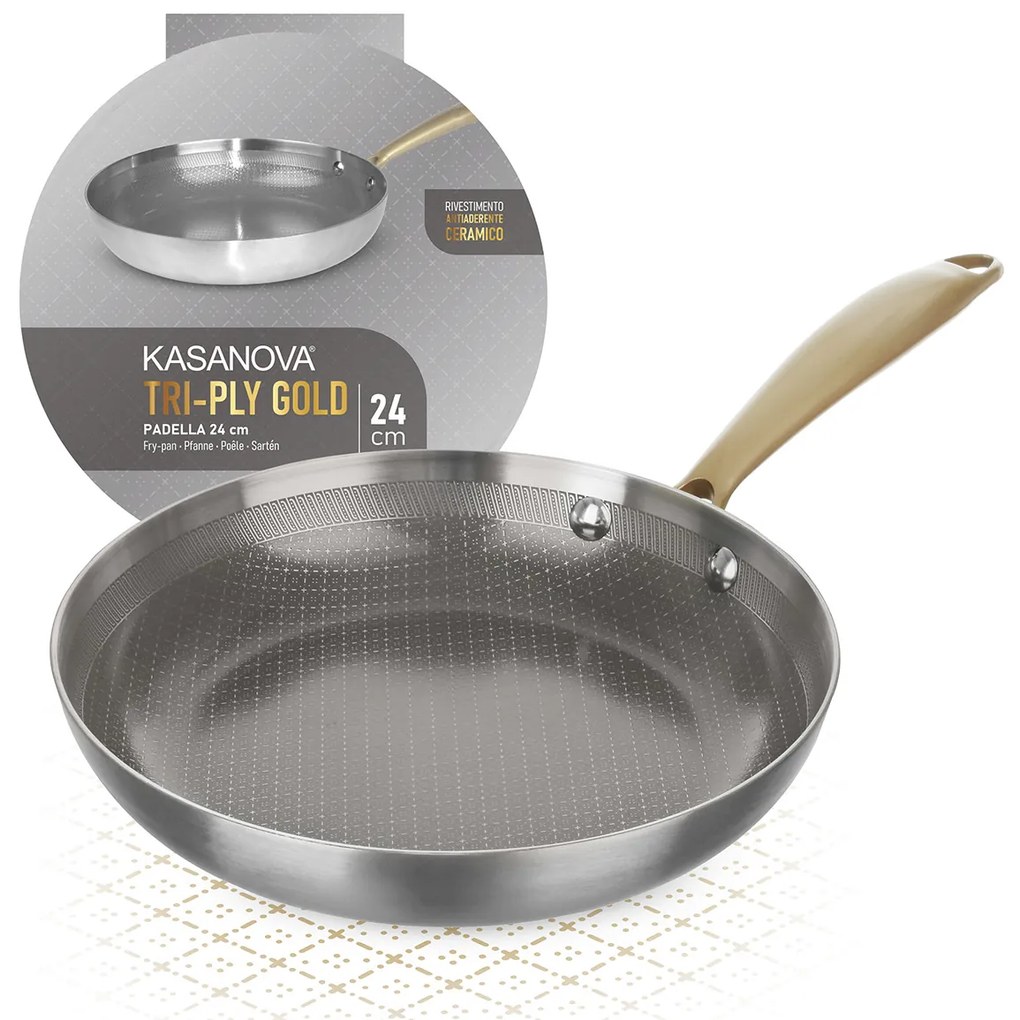 Padella 24 cm triplo strato Tri Ply - Gold