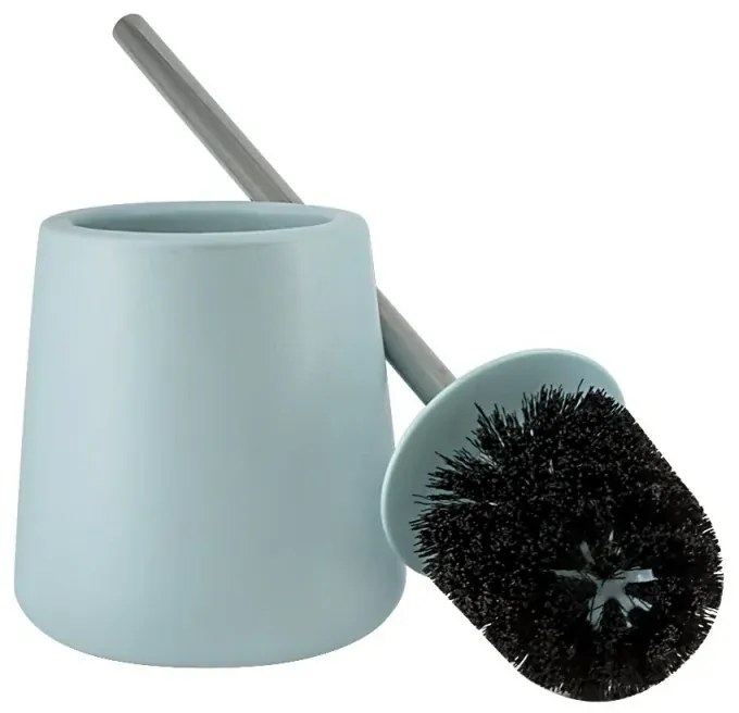 Portascopino wc in ceramica da appoggio linea Sidney turchese pastello