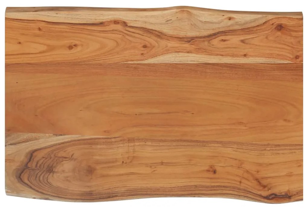 Tavolino 60x40x2,5 cm in legno massello di acacia bordi vivi