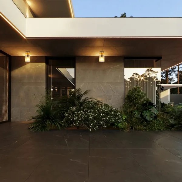 Argon 8774 - Plafoniera da esterno NORFOLK 1xE27/15W/230V IP44 oro