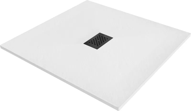 Mexen Hugo piatto doccia quadrato SMC 100 x 100 cm, bianco, copertura nera - 42101010-B