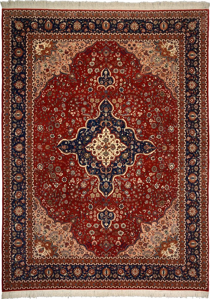 Isfahan Tappeto orientale 380 x 280 Rosso (Cina) Annodato A Mano