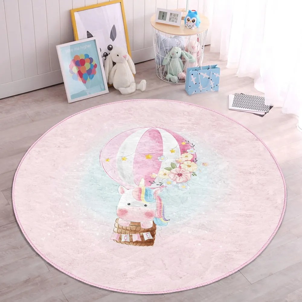Tappeto rosa per bambini ø 100 cm Comfort - Mila Home