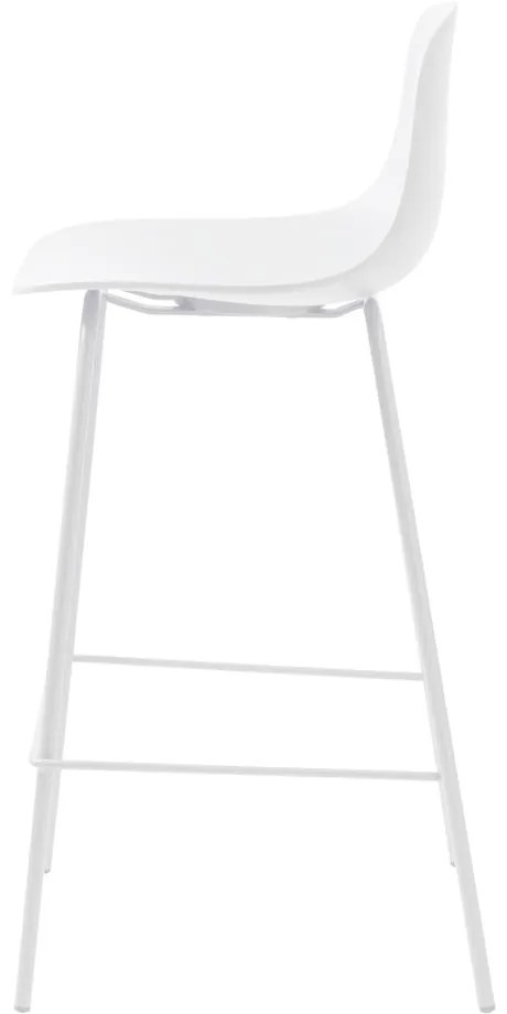 Sgabello da bar in plastica bianca 92,5 cm Whitby - Unique Furniture