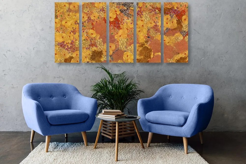 Quadri 5 pezzi – Astrazione nello stile di G. Klimt