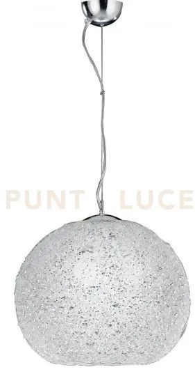 Lampadario a sospensione astra cromo 3 luci attacco e27 45x45x120cm...