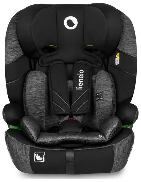 Lionelo - Seggiolino auto LEVI ONE i-Dimensioni 76-150 cm nero/grigio