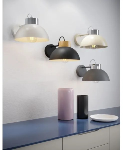 Applique TEDI 1xE27/60W/230V beige/cromo