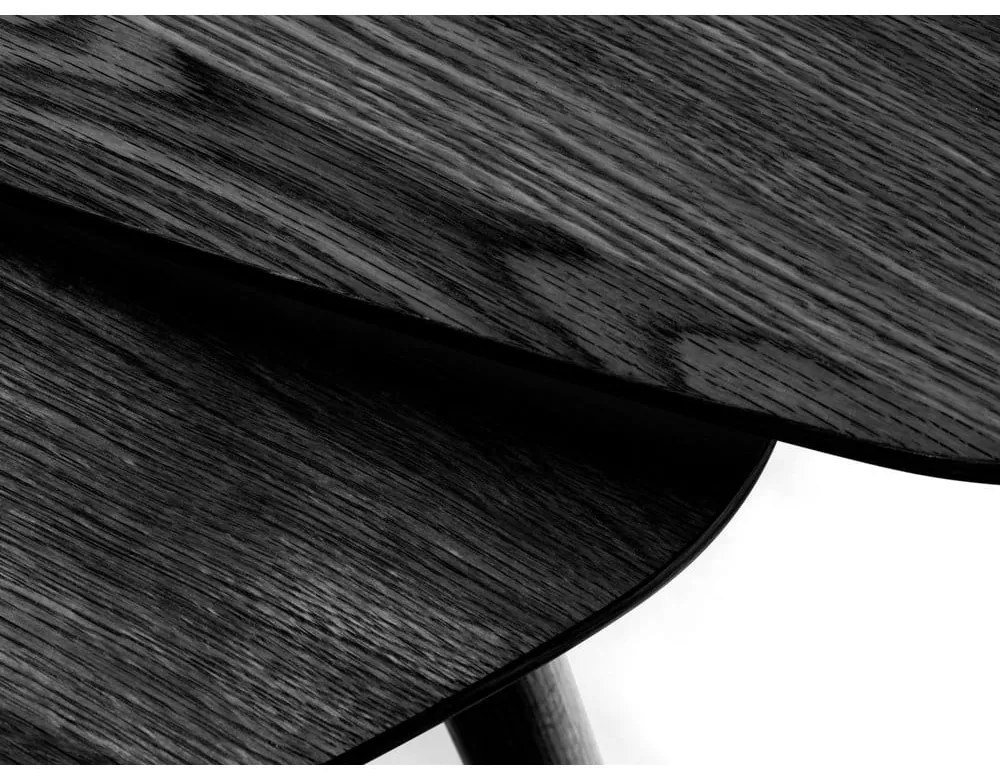 Tavolini neri in set di 2 70x100 cm Adda - Unique Furniture