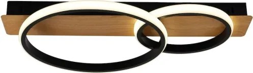 Plafoniera da soffitto LED ROWENA LED/14W/230V nero/marrone