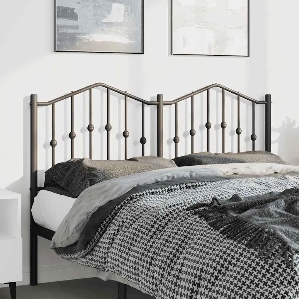Testiera İn Metallo Nero 135 Cm /