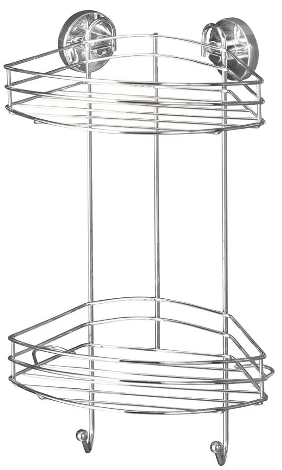 Scaffale angolare autoportante a due livelli, capacità di carico fino a 33 kg Vacuum-Loc - Wenko