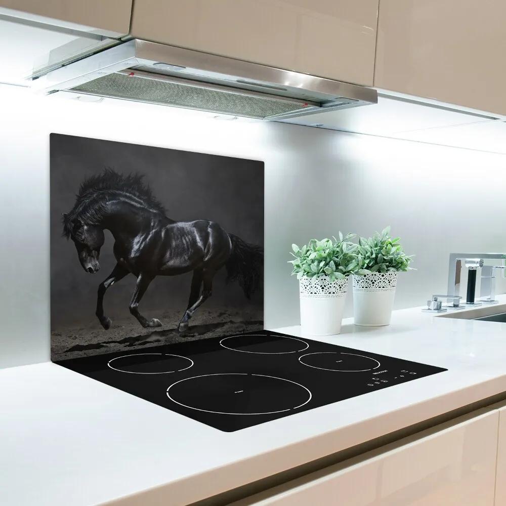 Tagliere in vetro temperato Cavallo nero 60x52 cm