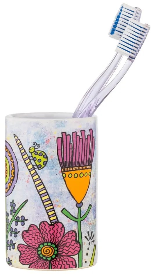 Tazza in ceramica per spazzolini da denti Rollin'Art Full Bloom - Wenko