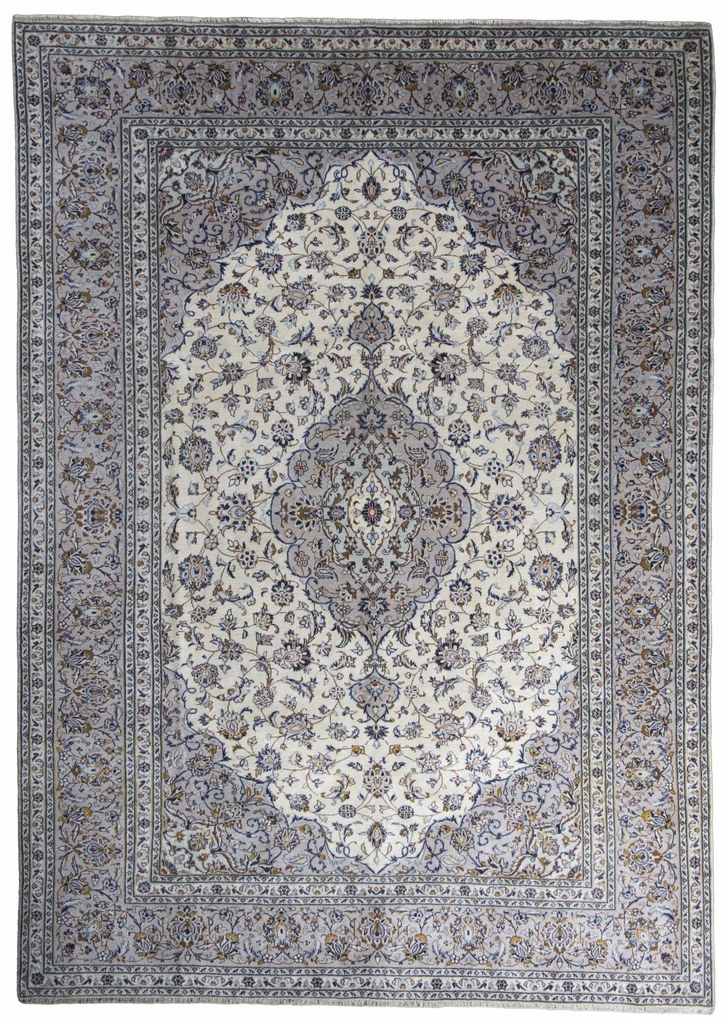 Kashan Tappeto persiano 240 x 340 Beige (Iran) Annodato A Mano