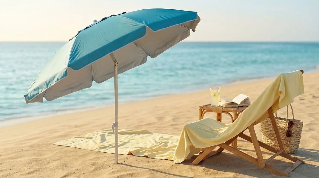 ombrellone da spiaggia in alluminio