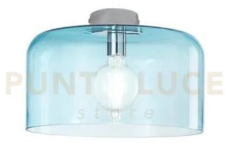 Plafoniera gibus truchese 1 luce attacco e27 35x35x23cm in vetro so...