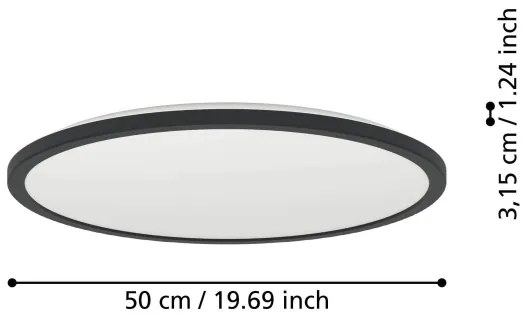 Eglo 901465 - LED RGBW Lampada dimmerabile da esterno ROVITO-Z 16,8W/230V diametro 50cm IP44 nero