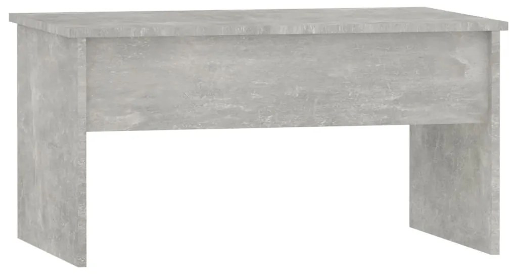 Tavolino grigio cemento 80x50,5x41,5 cm in legno multistrato