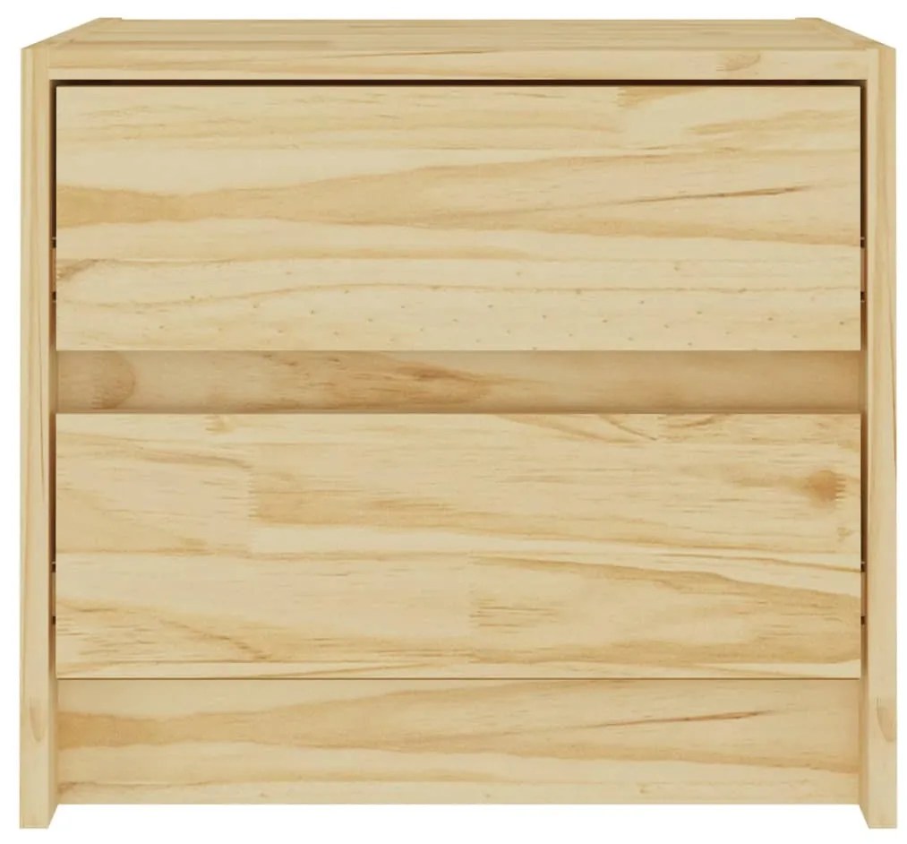 Comodino 40x30,5x35,5 cm in Legno Massello di Pino